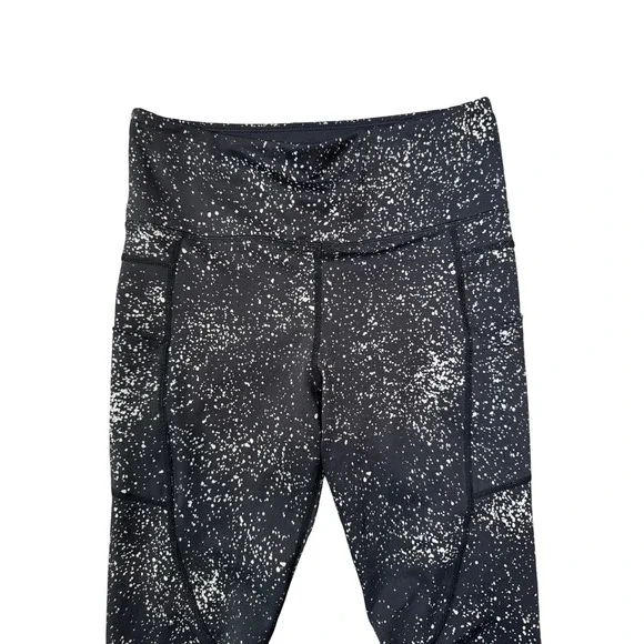 Zyia Active Black‎ Speckled High Waisted Pocket Leggings Size 6-8 - Picture 6 of 8